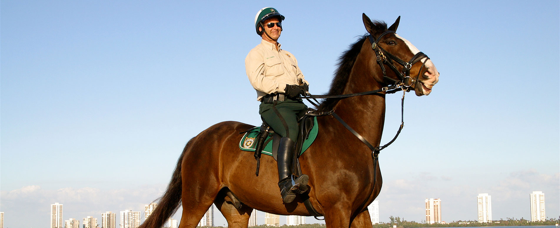 Sheriff on deputy horse