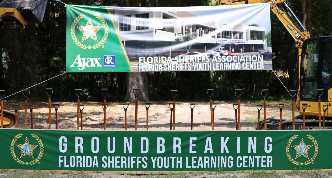Shovels in preparation for the Youth Learning Center Groundbreaking